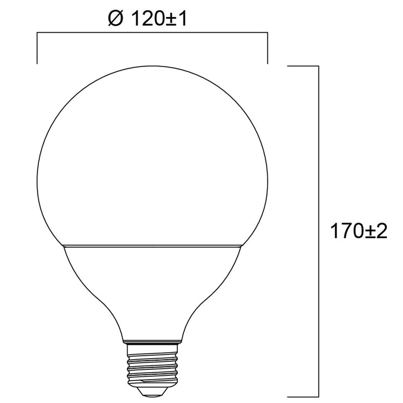 20W, 2450lm, ToLEDo Globe G120, E27, 120x175mm, Led lamppu Sylvania