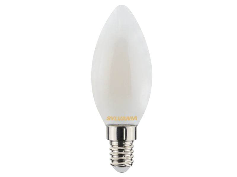 4,5 W, 470 lm, ToLEDo Retro Kerzenlampe, E14, 2700 K, 35x97 mm, satinierte LED-Lampe Sylvania