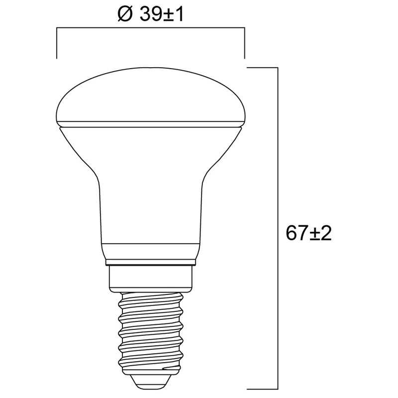 2.9W, 250lm, RefLED R39 120°, E14, 3000K, 39x67mm, LED Kohdevalolamppu Sylvania