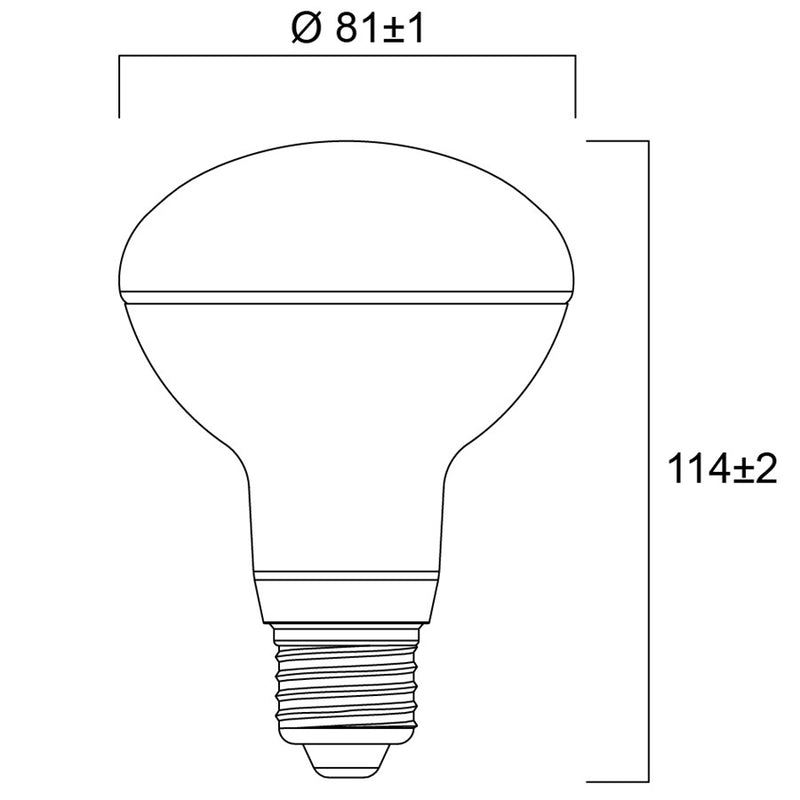 8W, 806lm, RefLED R80 120°, E27, 3000K, 80x114mm, LED Kohdevalolamppu Sylvania