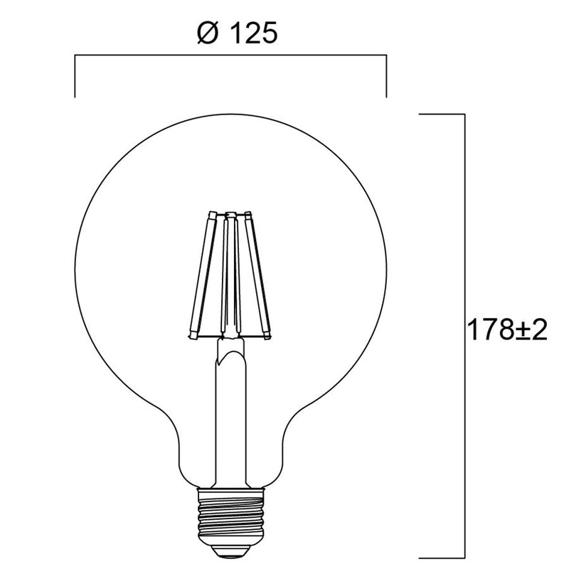 11W, 1521lm, ToLEDo Retro Globe G120, E27, 2700K, 125x178mm, Led lamppu Sylvania