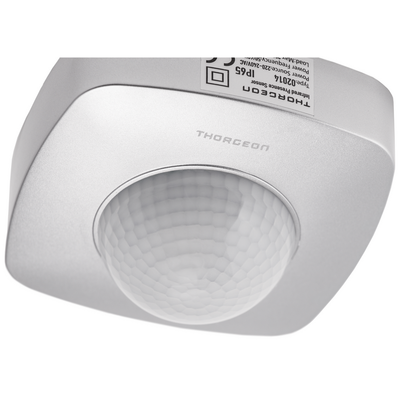 Läsnäolotunnistin 20m MAX 2000W IP65 Hopea Thorgeon