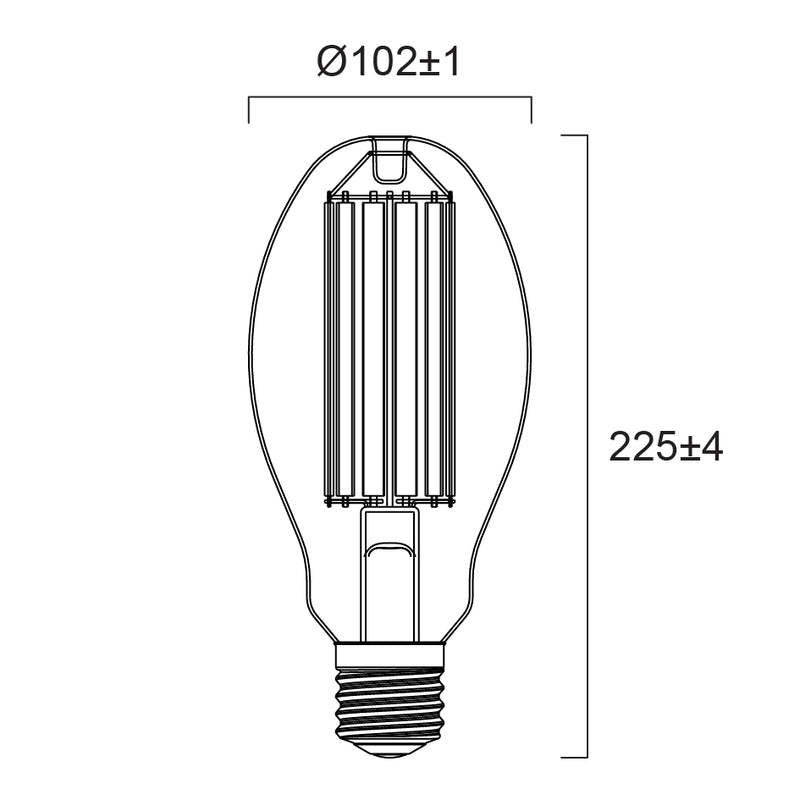 54W, 9000/10000lm, ToLEDo Performer Retro, E40, 102x225mm, Sylvania LED lamp