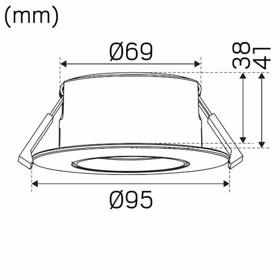 6W, 405lm, Optic Quick Iso 6 Stk., IP44, 3000K, 41x95mm, LED-Downlight-Set Hidealite
