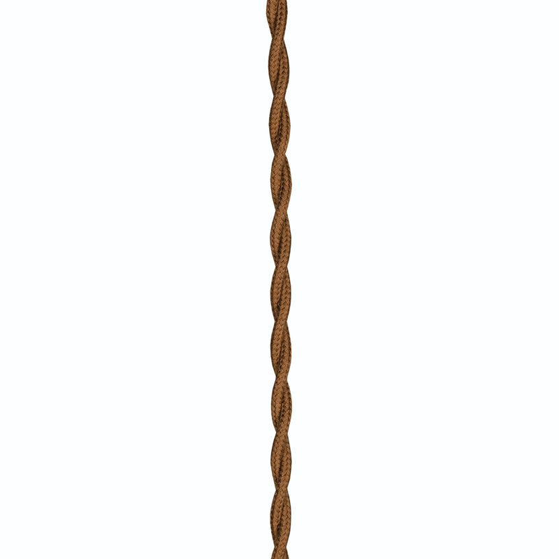 3m IP20 Brown twisted Textile cable