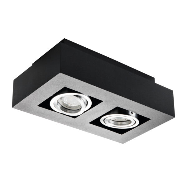 Kanlux STOBI DLP 250 Black, IP20, PAR16, 2xGU10 Alasvalorunko