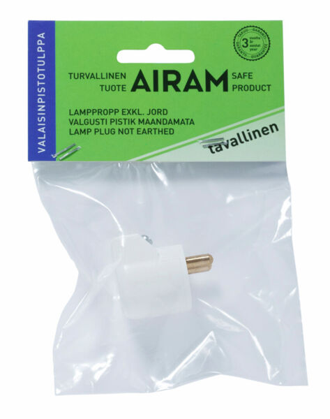 Leuchtenstecker ungeerdet Airam