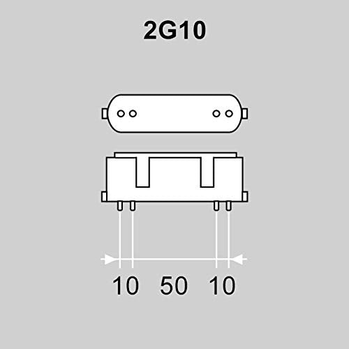 24 W, 1500 lm, 2G10 4P, 88x145 mm, Kompaktleuchtstofflampe Patron