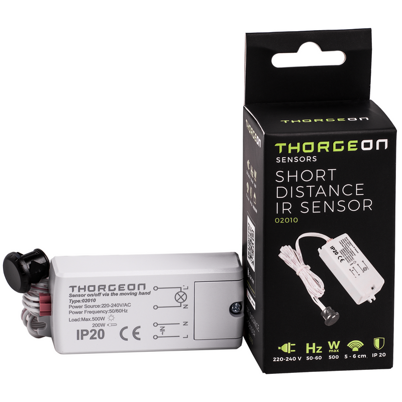 Lyhyen kantaman infrapunatunnistin 5-6cm MAX 500W IP20 Thorgeon