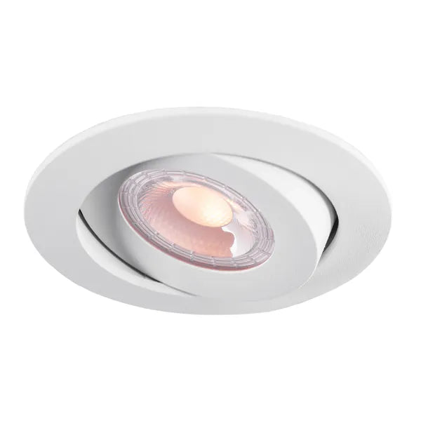 6W, 461lm, Halux LED Slim Downlight, DIM, CCT, 2700K/3000K, IP44, IK04, 31x85mm, weißes LED-Downlight Thorgeon