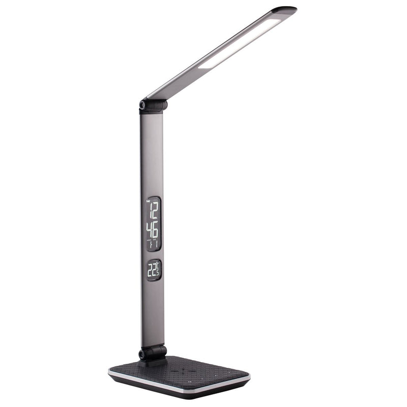 18W, 504lm, LED Table, 2800K/6000K, DIM, Langaton lataus 5V 1A, LCD-Näyttö, Hopea Led pöytävalaisin Thorgeon