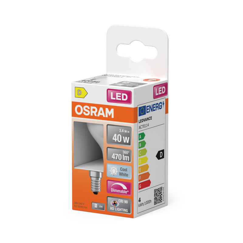 Osram Superstar Plus Classic P E14 3,4 W, 470 lm – matta, 4000 K