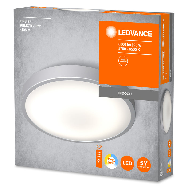 25W, 1800lm, Orbis Remote-CCT Round, 2700....6500K, IP20, IK03, 80x410mm, LED Kattovalaisin Osram