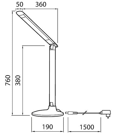 14W, 800lm, Gina, 2700K/6500K, Dimmable LED Desk Lamp Airam