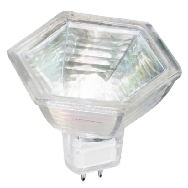 12V, 20W, 206lm, MR16 60 °, GU5.3, 3000K, Hexagon Halogeenikohdelamppu