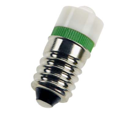 LED-merkkilamppu E10 vihreä 0,71W 235V AC/DC – 10x24mm
