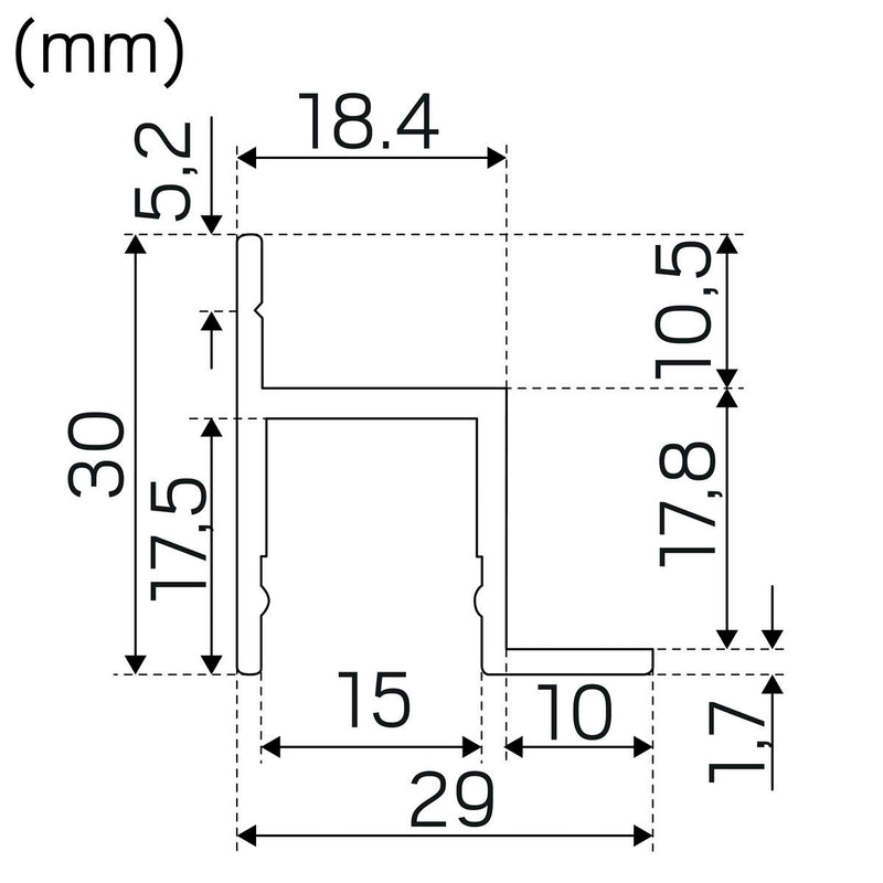 Hidden Alumiiniprofiili LED nauhoille 2m Hidealite