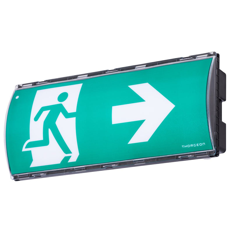 5W, 50lm, Emergency LED, IP65, IK08, 3h-akulla, Musta LED Turvavalo Thorgeon