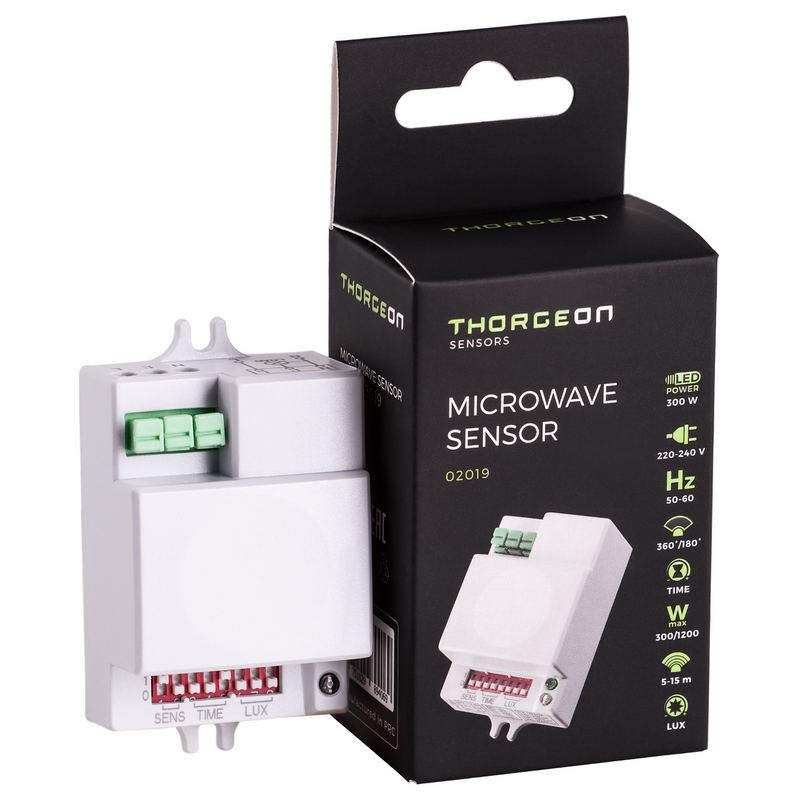 Mikroaalto Liiketunnistin 5-15m MAX 1200W IP20 Thorgeon