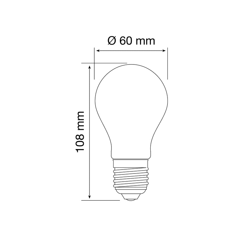 2W, 220lm, LED Party Bulb GLS A60, E27, 60x108mm, keltainen LED lamppu