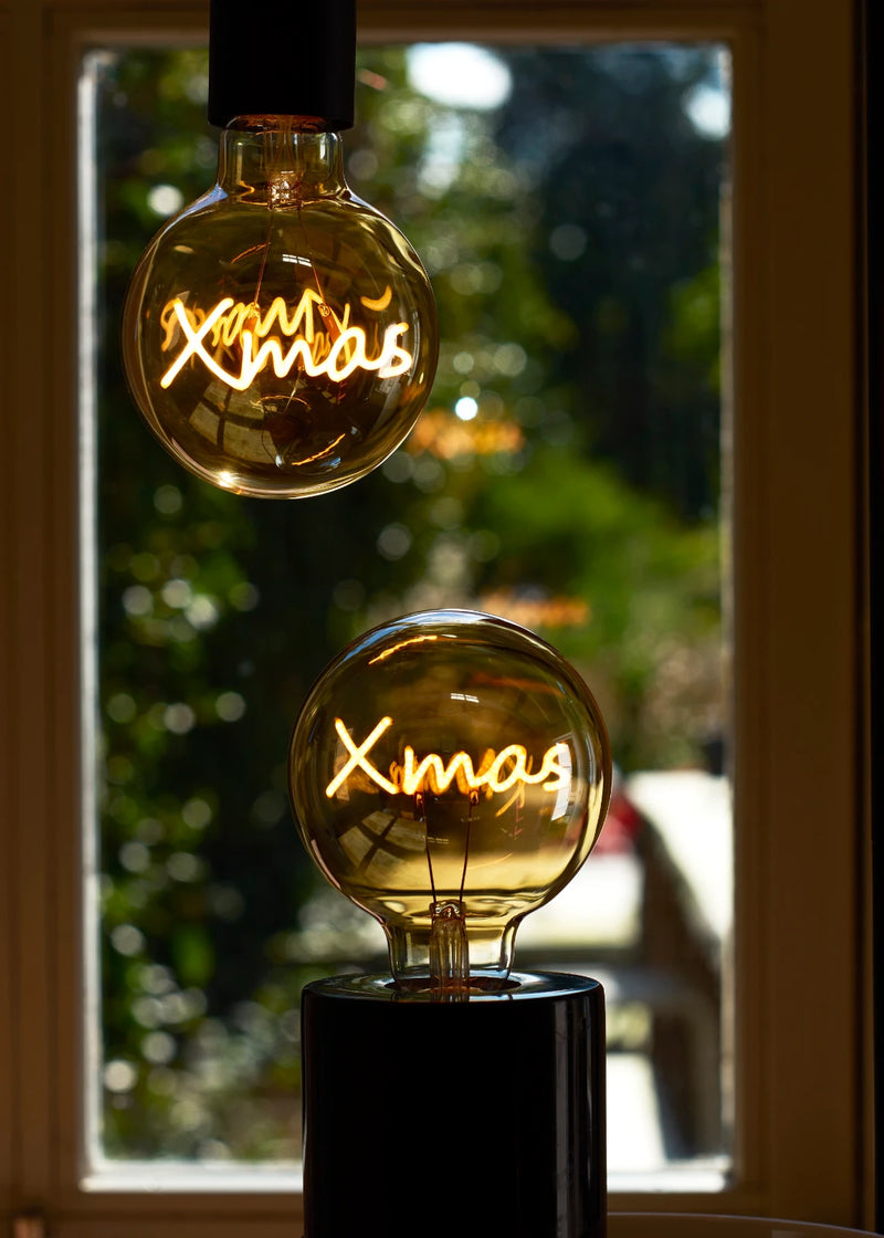 2W, 90lm, LED Silhouette Xmas G95 DIM, E27, 2000K, 95x104mm, Led kultainen Koristelamppu