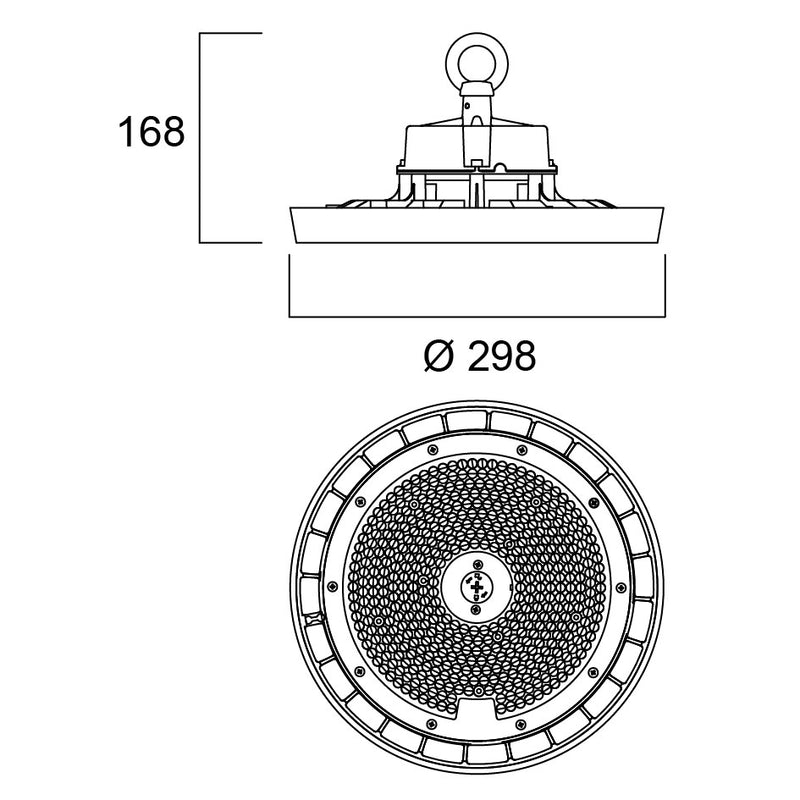 80W, 13000lm, Sylvania Granit 85°, IP65, IK08, 4000K, 298x168mm, LED Teollisuusvalaisin Sylvania