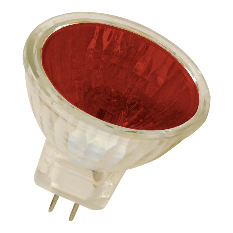 Halogeeni-kohdelamppu MR11 punainen 12V 35W 30° GU4 – 35x35mm, erikoisvalaistus
