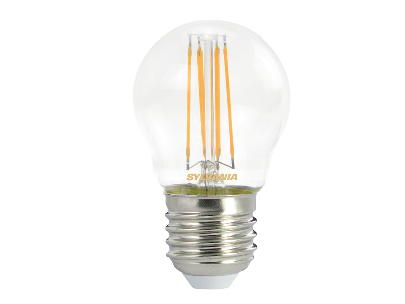 6W, 806lm, ToLEDo Retro Ball, G45, E27, 2700K, 45x78mm, Kirkas Led lamppu Sylvania