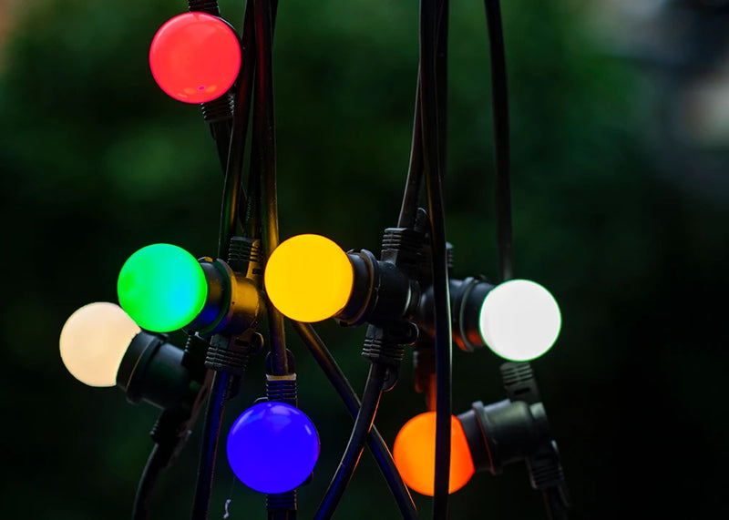 1W, 5lm Party Bulb LED Ball G45, E27 Keltainen LED lamppu