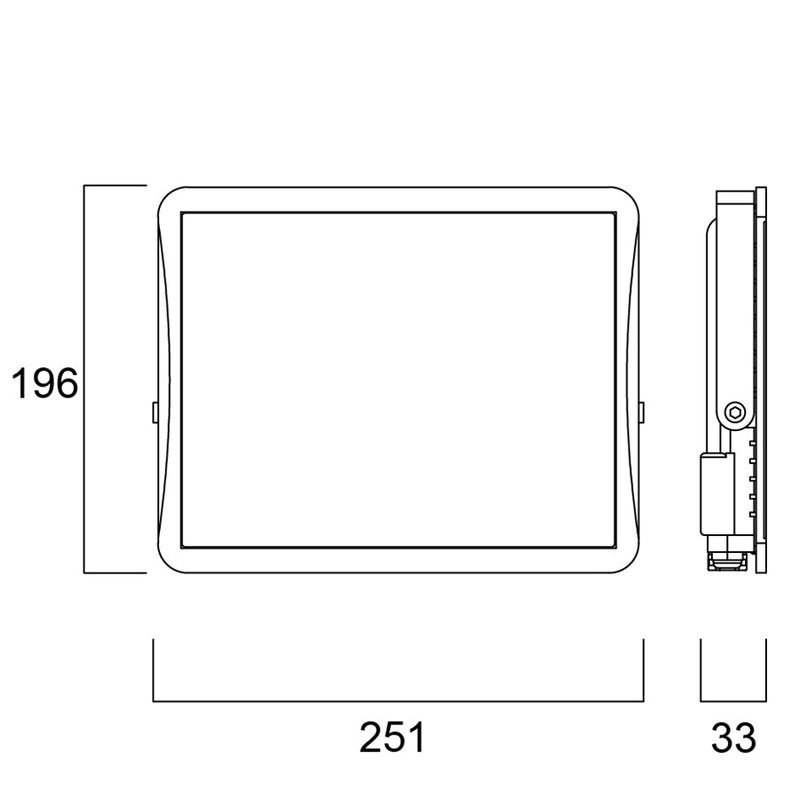 78W, 10000lm, Start Flood IP65, IK06, LED valonheitin Sylvania