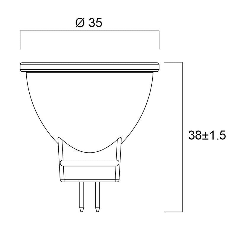 Sylvania RefLED Retro MR11 GU5.3 4W 345lm 36° 12V – lasirunko, korvaa 35W