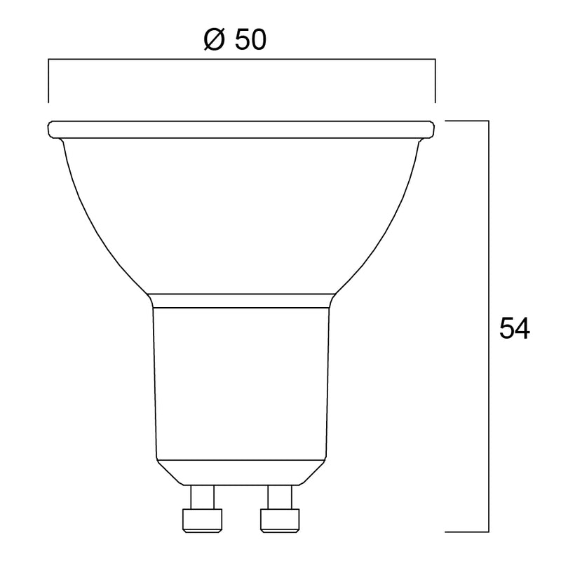 Sylvania RefLED ES50 LED-lamppu GU10 4,2W 320lm – 3000K/4000K/6500K, korvaa 50W halogeenin