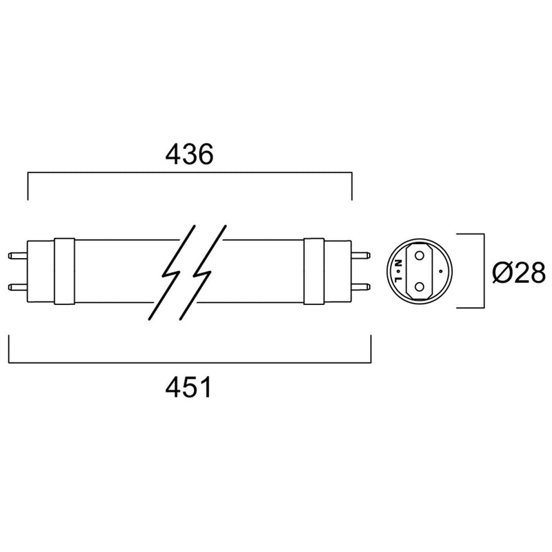 6 W, 950 lm, ToLEDo Avant High Output, T8 G13, 28x451 mm, Sylvania LED-Röhre