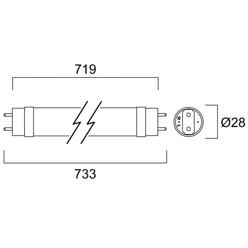 9 W, 1350 lm, ToLEDo Avant High Output, T8 G13, 28x734 mm, Sylvania LED-Röhre