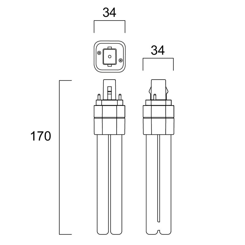 10W, 1100lm, ToLEDo Lynx D, G24d-3, 2-Pin, 4000K, 34x170mm, LED-Sockellampe Sylvania