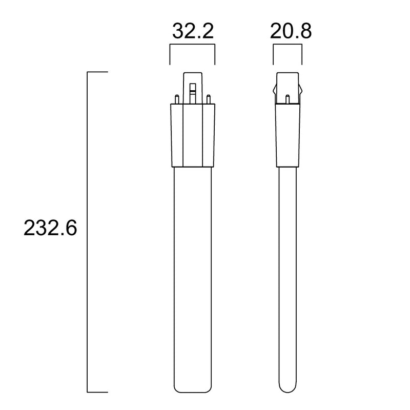 6W, 660lm, ToLEDo Lynx S, G23, 2-Pin, 4000K, 32x232mm, LED-Sockellampe Sylvania
