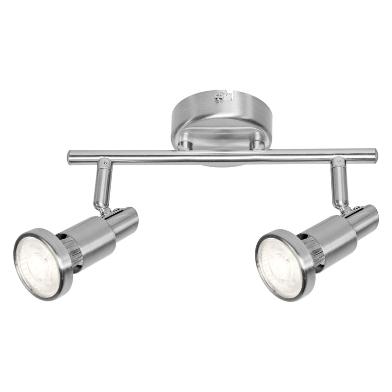 5.2W, 460lm, LED Spot BRUSHED SILVER, 2xGU10, 2700K, IP20, IK03, 90x256mm, LED Spotlight Osram