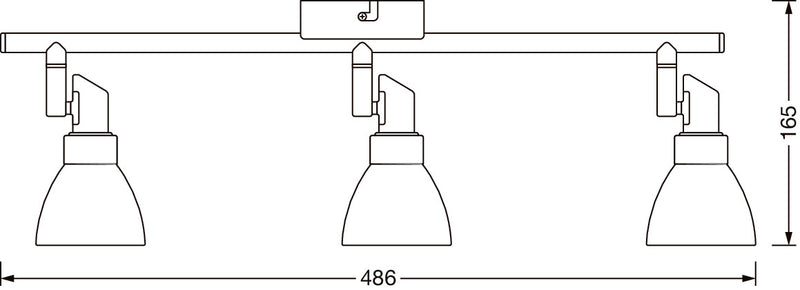 5.7W, 600lm, LED Spot, 3xG9, 2700K, IP20, IK03, 90x486mm, LED Kohdevalaisin Osram