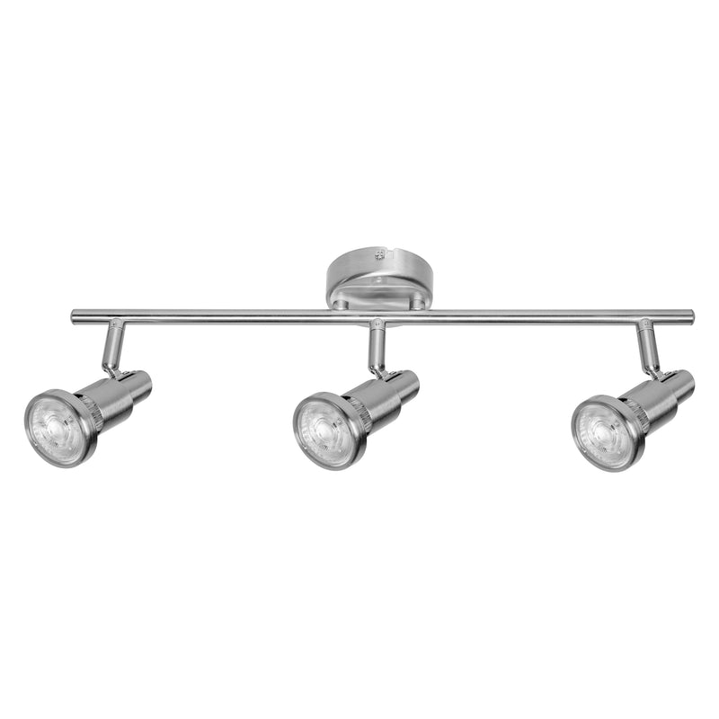 7.8W, 690lm, LED Spot BRUSHED SILVER, 3xGU10, 2700K, IP20, IK03, 90x486mm, LED Spotlight Osram