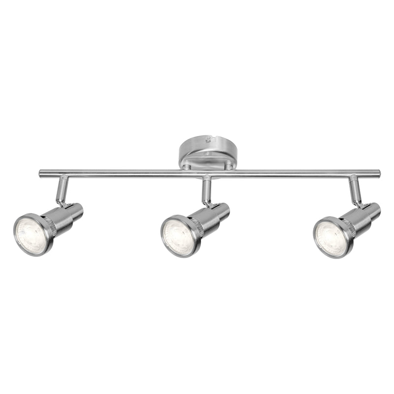 7.8W, 690lm, LED Spot BRUSHED SILVER, 3xGU10, 2700K, IP20, IK03, 90x486mm, LED Spotlight Osram