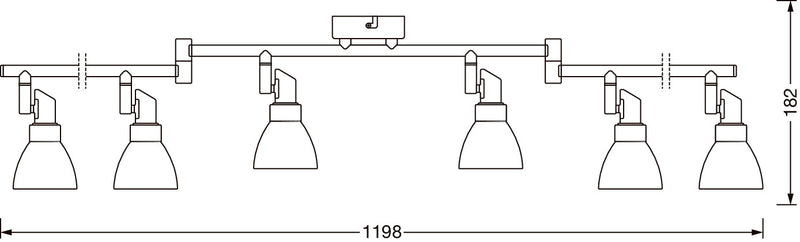 11.4W, 1200lm, LED Spot, 6XG9, 2700K, IP20, IK03, 90x1198mm, LED Kohdevalaisin Osram