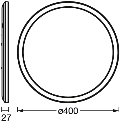 25W, 2000lm, SMART+ Wifi Orbis Ultra Slim Backlight RGB + Tunable White, IP20, 27x400mm, LED Älykattovalaisin Osram