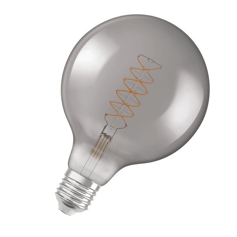 7.8W, 360lm, Vintage 1906 Globe Filament SMOKE DIM, E27, 1800K, 124x173mm, LED Decorative Lamp Osram