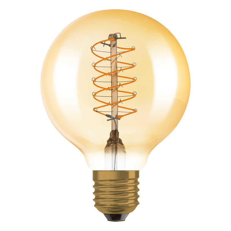 4,8 W, 420 lm, Vintage 1906 Globe Filament Gold DIM, E27, 2200 K, 80x120 mm, LED-Dekorationslampe Osram