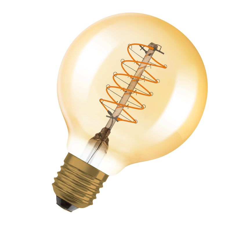 4,8 W, 420 lm, Vintage 1906 Globe Filament Gold DIM, E27, 2200 K, 80x120 mm, LED-Dekorationslampe Osram