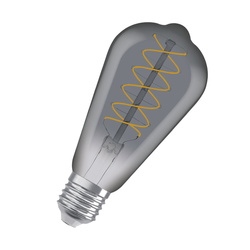 7.8W, 360lm, Vintage 1906 Edison Filament SMOKE DIM, E27, 1800K, 64x140mm, LED Sisustuslamppu Osram
