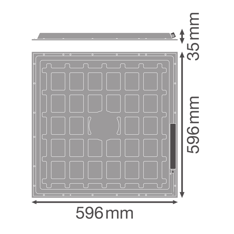 36W, 3200lm, Panel Essential, IP20, IK03, 600x600mm, LED paneelivalaisin Osram