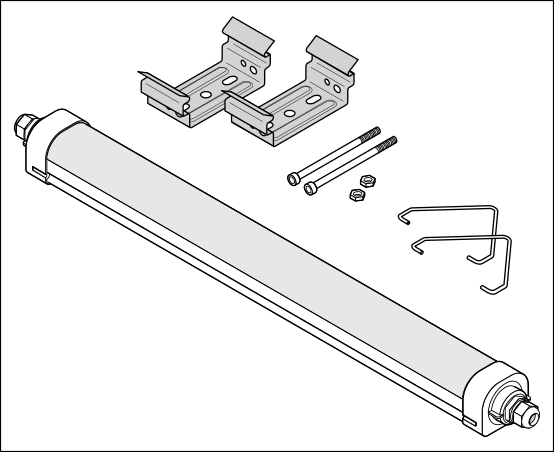 21/33W, 2600/3960lm, Damp Proof Compact GEN 2, IP66, 1200mm, Läpijohdotettu LED Teollisuusvalaisin Ledvance