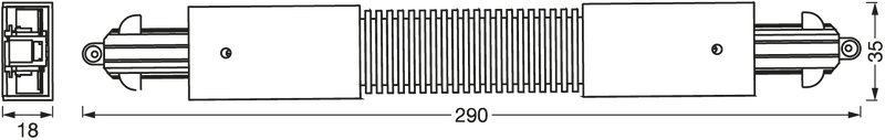Tracklight Flexible Connector, Schienenverbinder flexibel Osram