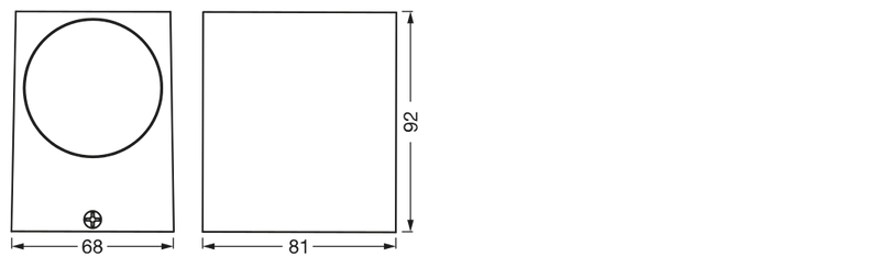 Endura Classic Square Down, GU10, IP44, IK04, Außenwandleuchtengehäuse Osram